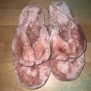 Blush pink slippers